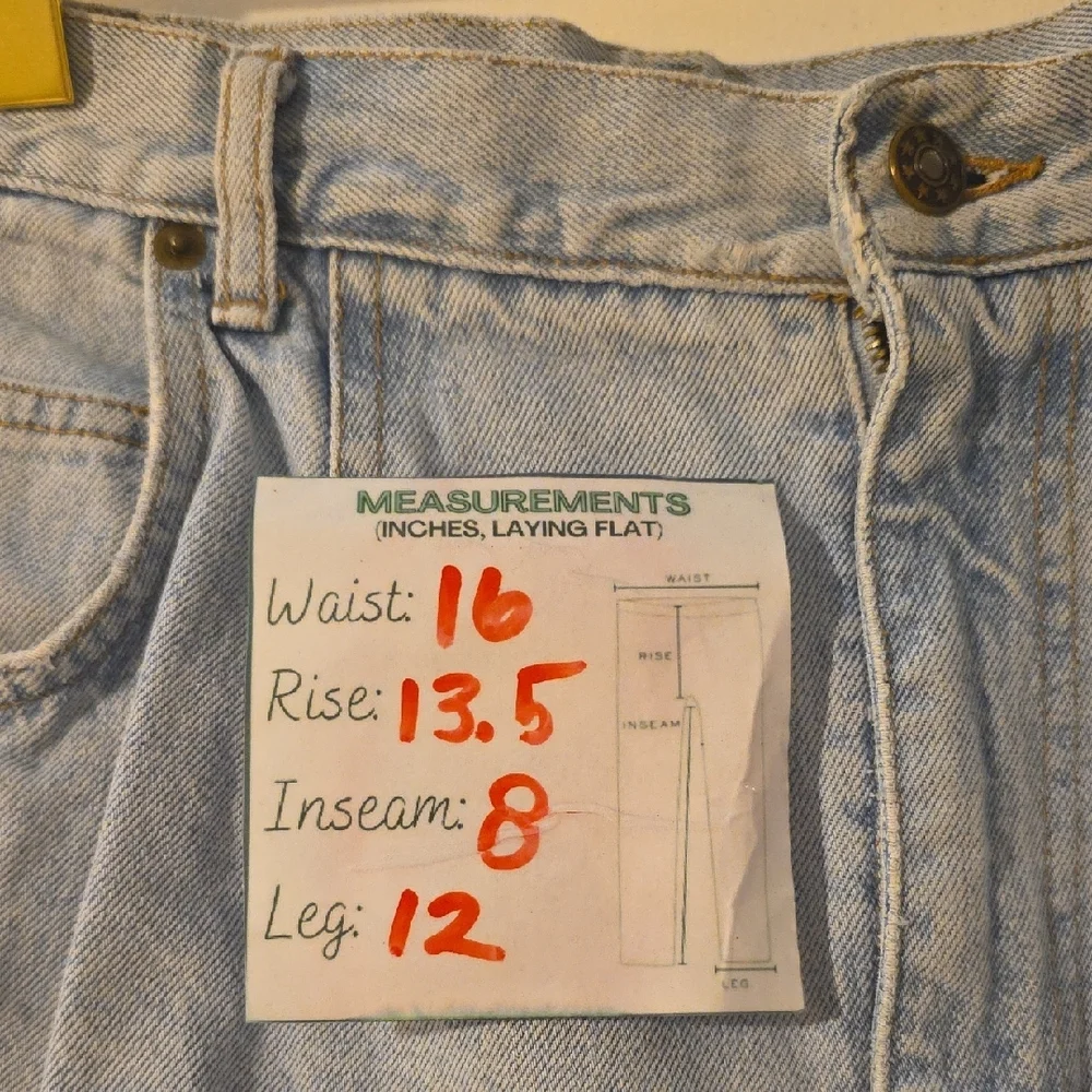 High Sierra Vintage Jorts 90s Denim Baggy Shorts High Waist 100% Cotton